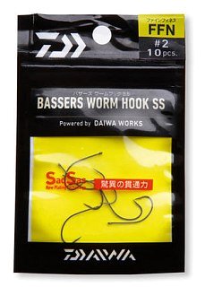 Крючки Daiwa Bassers Worm Hook FFN №2 - фото 2