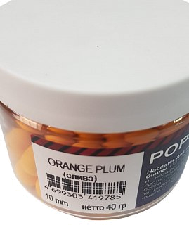Бойлы Rhino Baits Pop-up Orange Plum слива оранжевый 10мм 40гр банка - фото 1