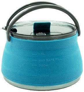Чайник Tramp складной силиконовый 1л аквамарин - фото 1