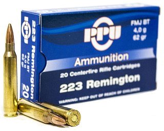 Патрон 223Rem PPU FMJ BT 4,00г - фото 1