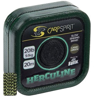 Поводковый материал Carp Spirit herculine braid 20м 20lb 9,1кг зеленый - фото 1