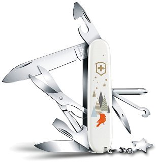 Нож Victorinox Super Tinker 91мм 14 функций белый - фото 4