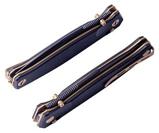Нож складной Real Steel Huginn Black/Gold G10 клинок черн.VG-10 9,3см - фото 3