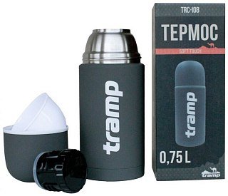 Термос Tramp Soft Touch 0,75л серый - фото 4