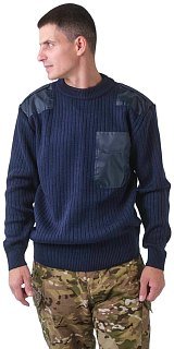 Свитер 7.62 с карманом синий - фото 1