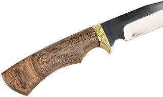 Нож ИП Семин Юнкер сталь 65x13 ценные породы дерева гравировка - фото 3