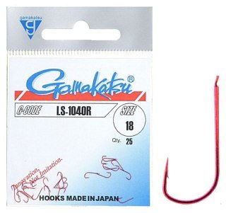 Крючок Gamakatsu NL LS-1040R red №10 - фото 2