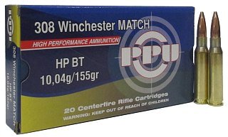 Патрон 308Win PPU Match HP BT 10,04г - фото 1