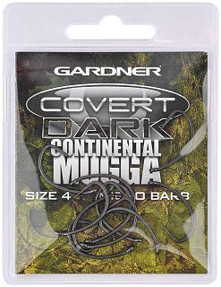 Крючки Gardner Covert dark continental mugga barbed №4 - фото 1