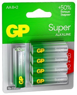 Батарейка GP Super  Alkaline 15AA218/2-2CRSBC10 8+2АА - фото 2