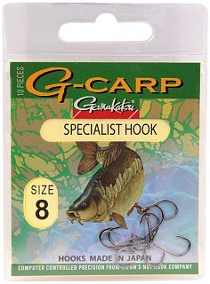 Крючок Gamakatsu G-Carp Specialist Hook black №8 уп.10шт