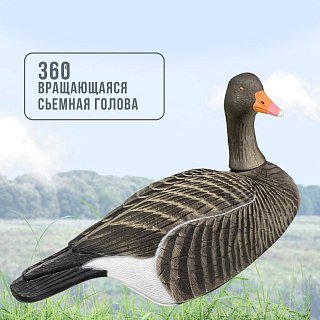 Подсадной гусь Taigan Goose shell сторожевой со съемной головой,корпус - фото 5