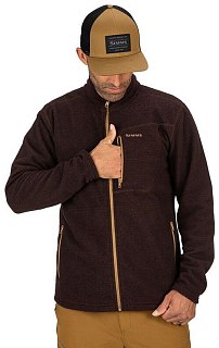 Пуловер Simms Rivershed Full Zip 20 Mahogany  - фото 7