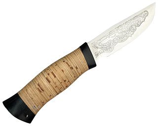 Нож Росоружие Сталкер-2 ЭИ-107 рукоять береста рисунок - фото 1