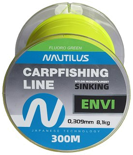 Леска Nautilus Envi Fluoro green 300м 0,309мм 8,1кг  - фото 1