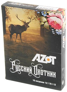 Патрон 12х70 Азот Русский охотник картечь 6,2мм 32г - фото 2