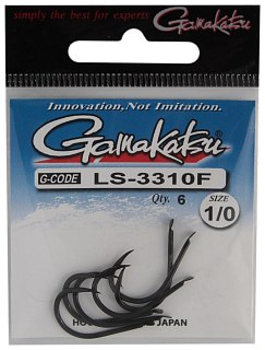 Крючок Gamakatsu NL LS-3310F black №1/0 - фото 2