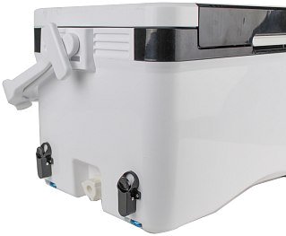 Термоящик рыболовный Yamakeshi Cooler Box на колесах 38л white - фото 5