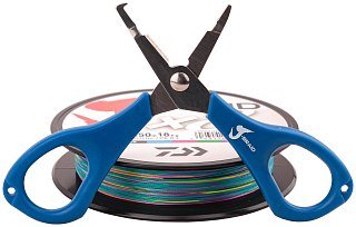 Шнур Daiwa J-Braid X8E-W/SC 0,24мм 150м multicolor + ножницы - фото 2