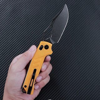 Нож SRM 238X-GY сталь D2 рукоять Yellow G10 - фото 3