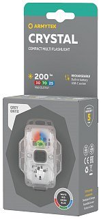 Фонарь Armytek Crystal USB-C серый Com - фото 5