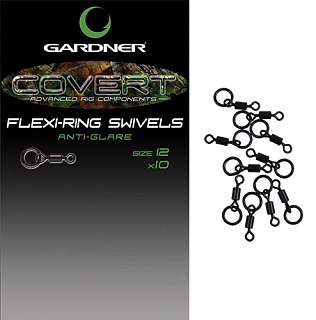 Вертлюг с быстросъёмом Gardner Covert flexi-ring swivels anti glare №12 - фото 2