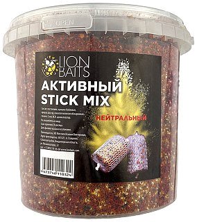 Стик-микс Lion Baits активный Нейтральный 600гр ведро - фото 2
