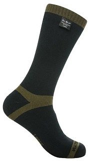 Носки DexShell Trekking черный зеленый  - фото 2