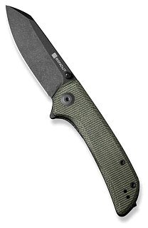 Нож Sencut Fritch Flipper & Thumb Stud Knife Green Canvas Micarta Handle  - фото 2