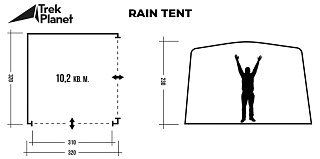 Тент Trek Planet Rain серый - фото 9