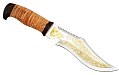 Нож Росоружие Лапа-2 95x18 береста позолота