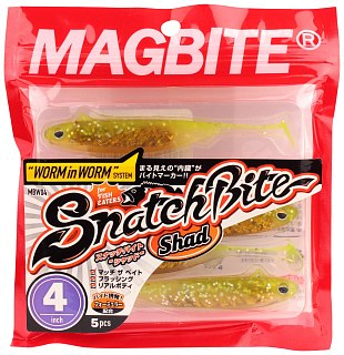 Приманка Magbite MBW04 Snatch bite shad 4-04 4.0" 5шт - фото 1