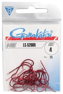 Крючок Gamakatsu LS-5260R red №4 - фото 1