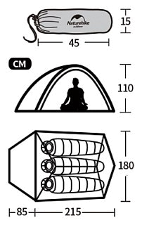 Палатка Naturehike Cloud up 3 20D new version + mats - фото 4