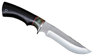 Нож ИП Семин Галеон сталь мельхиор 690 стаб.кар.бер.черное дерево - фото 4