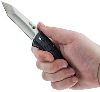 Нож Sog Traction Tanto складной сталь 5Cr13MoV рукоять нейлон - фото 4