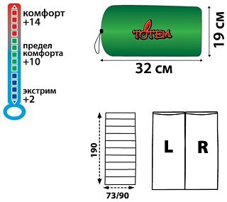 Спальник Totem Woodcock правый олива - фото 4
