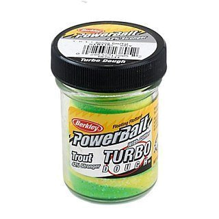 Паста Berkley Powerbait select glitter turbo dough 50гр Spring Green/Yellow