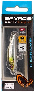 Воблер Savage Gear gravity  pencil 4,5см 5гр sinking mirror ayu