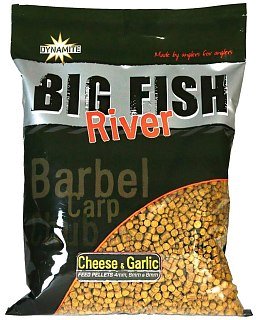 Пеллетс Dynamite Baits Big Fish river feed pellets cheese garlic 4/6/8мм 1,8кг