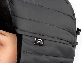 Шапка-ушанка Payer Твин стеганая таффета графит - фото 4