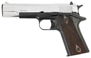 Пистолет Курс-С Colt 1911 СО 10х24 хром охолощенный - фото 4