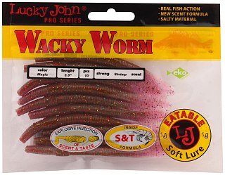 Приманка Lucky John червь Pro series wacky worm 09,90/S14