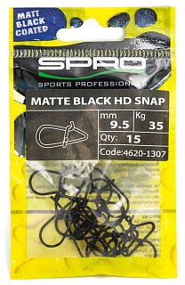 Застежка SPRO Matte black HD 9,5мм 35кг - фото 1