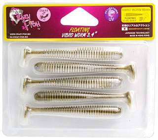 Приманка Crazy Fish Vibro worm 3,4