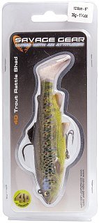 Приманка Savage Gear 4D Trout rattle shad 12,5см 35гр 03 dark brown trout