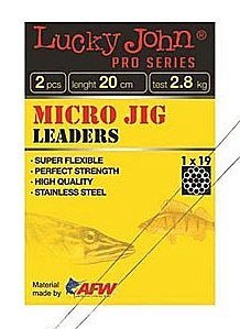 Поводок Lucky John Pro series micro jig оснащ вертл и застёж нахлыст 2