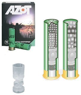 Патрон 16х70 Азот 7,5 28г 1/10/300 - фото 2