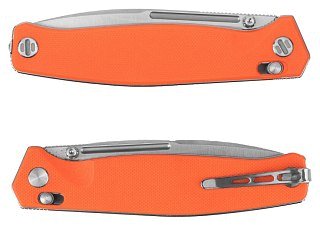 Нож складной Real Steel Huginn Orange G10 клинок VG-10 9,3см - фото 2