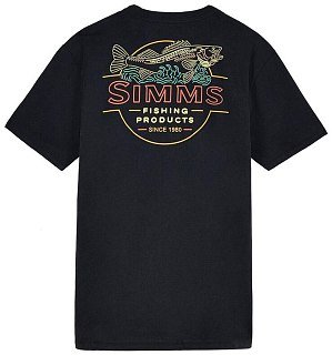 Футболка Simms Neon Draft T-Shirt Black  - фото 1
